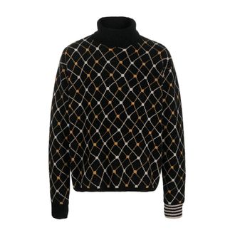 Random Identities Truien & Vesten, Heren, Veelkleurig, S, Polyester, Jacquard Roll Neck
