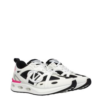 Valentino Garavani Womens White Fabric Athletic Sneakers