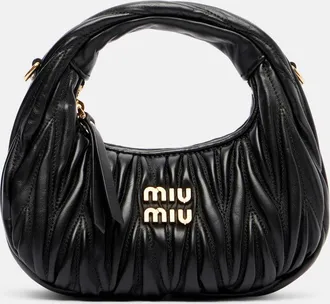 Miu Miu Wander Mini matelass&eacute; leather tote bag