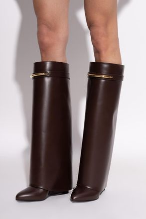 Givenchy Wedge Heel Boots Shark, Womens, Brown
