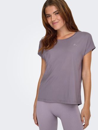 Only Play Trainingsshirt ONLY PLAY ONPAUBREE SS LOOSE TRAIN TEE - NOOS, Damen, Gr. S, grau (gray ridge), Jersey, Obermaterial: 88% Polyester, 12% Elasthan, unif