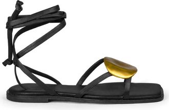 Vic Mati&eacute; G42 Square Open Sandal - Dames - Sandalen - Zwart - 39 EU - Leer - Schoenen