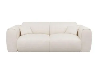 VENTE-UNIQUE.COM Sof&aacute; cama poli&eacute;ster 3 plazas beige 216x100cm