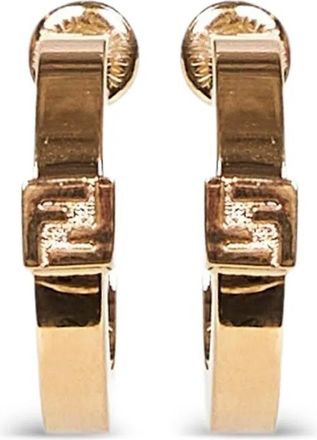 Fendi Orecchini a cerchio con logo FF - Oro