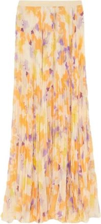 Patrizia Pepe Lange Geplooide Rok - Dames - Maxi Rokken - Veelkleurig - S - Rokken