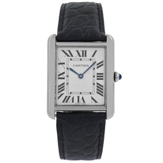Cartier Pre-owned Cartier Tank Solo Silver Dial Mens Watch W5200003