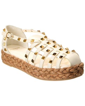 Valentino Rockstud 30 Leather Platform Sandal