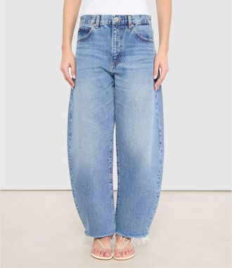Frame Denim The Bubble Crop Jean In Rapture Raw Fray