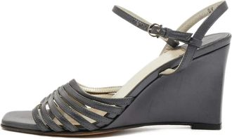 Ferragamo Sandali con zeppa 90mm - Grigio