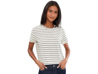 Madewell Bella Slub T-Shirts Stripe Womens Clothing Lighthouse : XL (Womens 14-16), Cotton