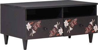 vidaXL Mesa De Caf&eacute; Multicolor 80 X 54 X 40 Cm Madera De Mango Maciza Vidaxl