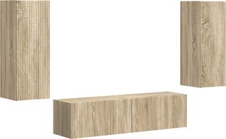 vidaXL Conjunto De Mueble De Tv 2 Uds. Roble Sonoma Vidaxl