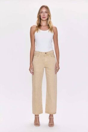Pistola Denim Lexi Mid Rise Straight Jeans In Sand Dollar
