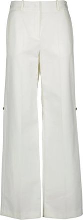 Fendi Wide Trousers, female, White, Size: 2XS Technical Canvas Pants