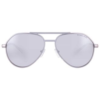 Michael Kors Brentwood Silver Mirror Pilot Mens Sunglasses MK1168 19036G 58