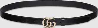 Gucci GG Marmont Thin Belt, Black, Leather