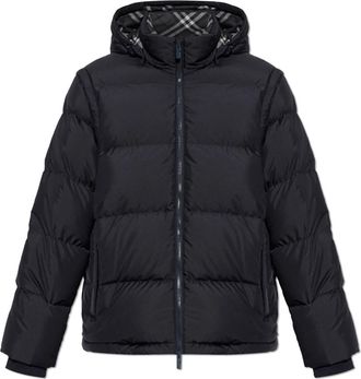 Burberry Bideford Down Jacket - Heren - Gewatteerde jassen - Blauw - M - Leer - Jassen