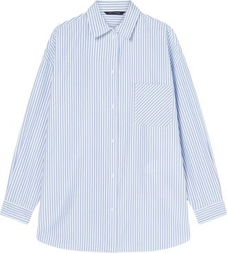 A|X Armani Exchange Oversized gestreept overhemd - Dames - Overhemden - Blauw - S - Polyester - Overhemden