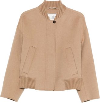 Marc O'Polo Geribbelde bombertop - Beige
