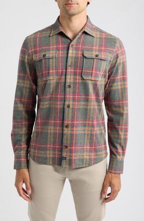 Johnnie-O Yule Tartan Button Up Shirt in Forest at Nordstrom, Size Xx-Large