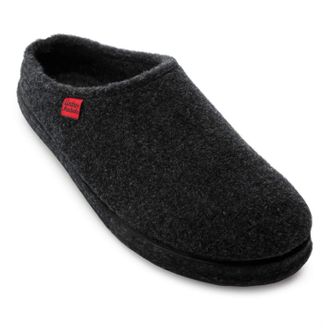 Andres Machado Unisex Home Slippers for Men & Women - Warm Winter Sliders - black AM001 - Made of felt - Anti-Slip rubber outsole - Size UK 9.5 UK Men/ 10 UK Women/E