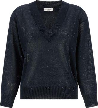 Brunello Cucinelli Blue Dazzling Sweater