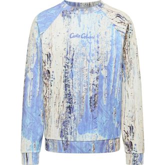 Carlo Colucci AI Drip Knit Sweatshirt - Heren - Sweatshirts - Veelkleurig - M - Katoen - Hoodies & sweatvesten