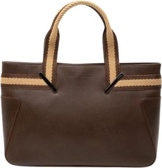 Gucci Pre-owned Vintage Handtas - Dames - Vintage Handtas - Bruin - ONE Size - Leer - Vintage