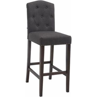 Clp Clp - Taburete Louise En Tela Antiguo Gris Oscuro