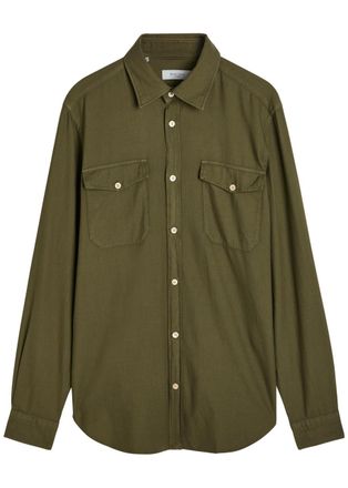Boglioli Woven Shirt - Olive - 40 (C15.75 / M)