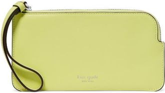 Kate Spade New York small zippy pebble leather wristlet in Bosc Pear at Nordstrom