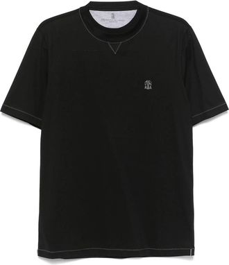 Brunello Cucinelli Embroidered-logo T-shirt