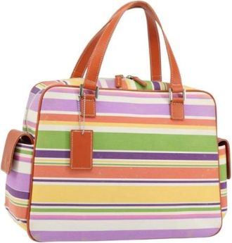 Burberry Pre-owned Weekend Bags, female, Multicolor, Size: ONE SIZE Pre-owned Canvas Weekend Bag