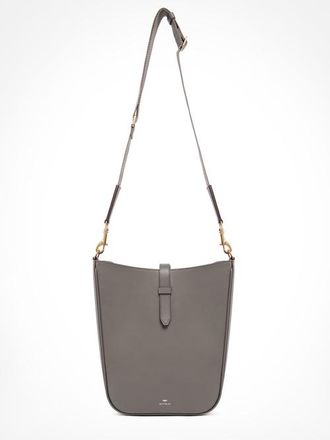 Aviteur Gigi Signature Weave Calfskin Shoulder Bag in Elephant Grey at Nordstrom