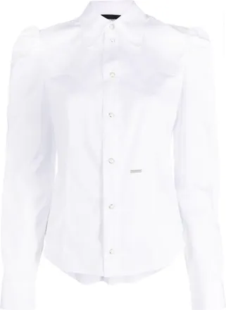 Dsquared2 long-sleeve button-up shirt - women - Cotton/Spandex/Elastane - 36 - White