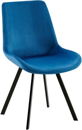 Clp Silla De Comedor Lewes De Terciopelo Azul Oscuro