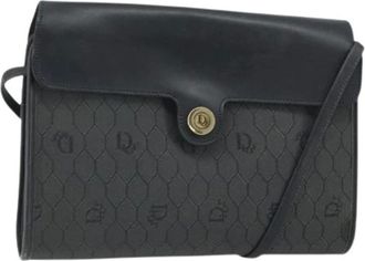 Dior Pre-owned Cross Body Bags, female, Black, Size: ONE SIZE Pre-owned Vintage honeycomb flap crossbody bag