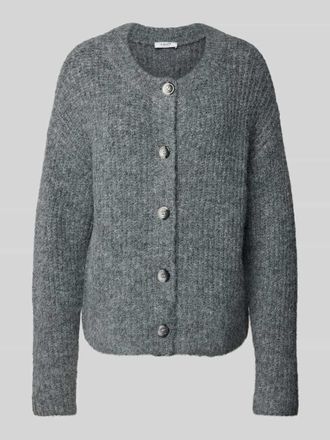 b.young Cardigan mit Rundhalsausschnitt Modell Miller in Mittelgrau Melange, Gr&ouml;&szlig;e L