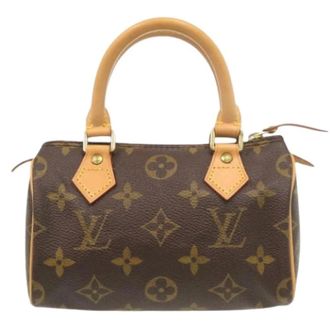 Louis Vuitton Pre-owned Mini Bags, female, Brown, Size: ONE SIZE Pre-owned Mini Speedy Handbag