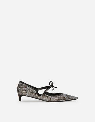 Dolce & Gabbana Python Skin Pumps - Woman Pumps And Slingback Light Blue 36.5