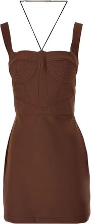 Nensi Dojaka Maddie Mini Dress - Dames - Korte kleedjes - Bruin - XS - Kleedjes
