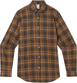 Brooks Brothers Camicia Regular Fit con Collo Button-Down - - Shirts - Uomo - Marrone - S