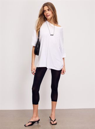 Mondor Womens Black sheer legging