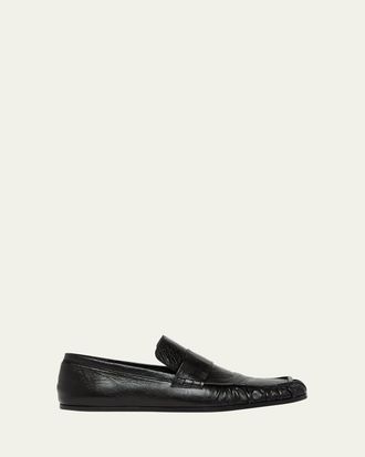 Jil Sander Leather Slip-On Loafers
