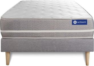Actisom Somier Gris + Colch&oacute;n Con Espuma Viscoel&aacute;stica 80 X 190