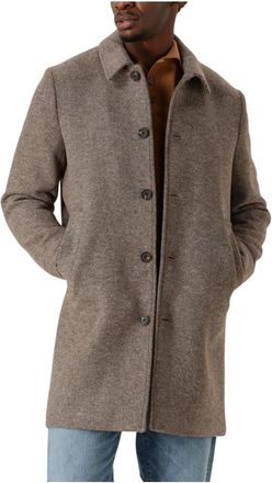 Selected Beige Car Coat voor Mannen - Heren - Mantel - Beige - L - Jassen