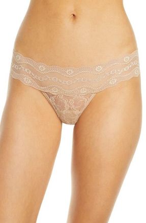 b.tempt'd by Wacoal Lace Kiss Thong in Au Natural at Nordstrom, Size X-Large