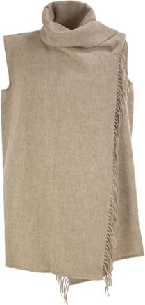 Fabiana Filippi Capes - Dames - Ponchos - Beige - ONE Size - Jassen