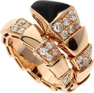 Bulgari Serpenti Pink Gold (18K) Band Ring (Pre-Owned)