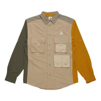 Nike Mens Nike ACG Dri-FIT UV Devastation Trail Multiple Pockets Detail Colorblock Long Sleeves Shirt DN3937-247